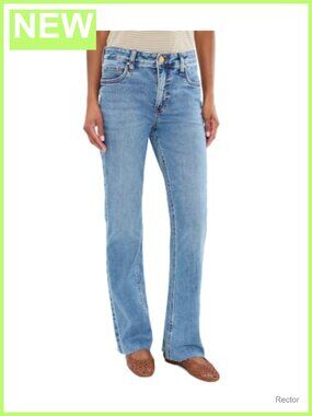 High-Rise Kick Flare Jeans with Inset Leg Detail